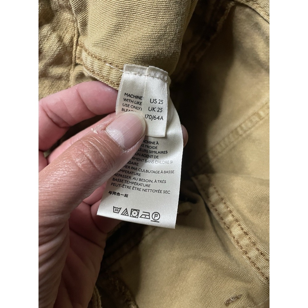 Women's Free People Tan Cropped Pants Capris Size 25, Inseam 21" Khakis - Picture 9 of 13